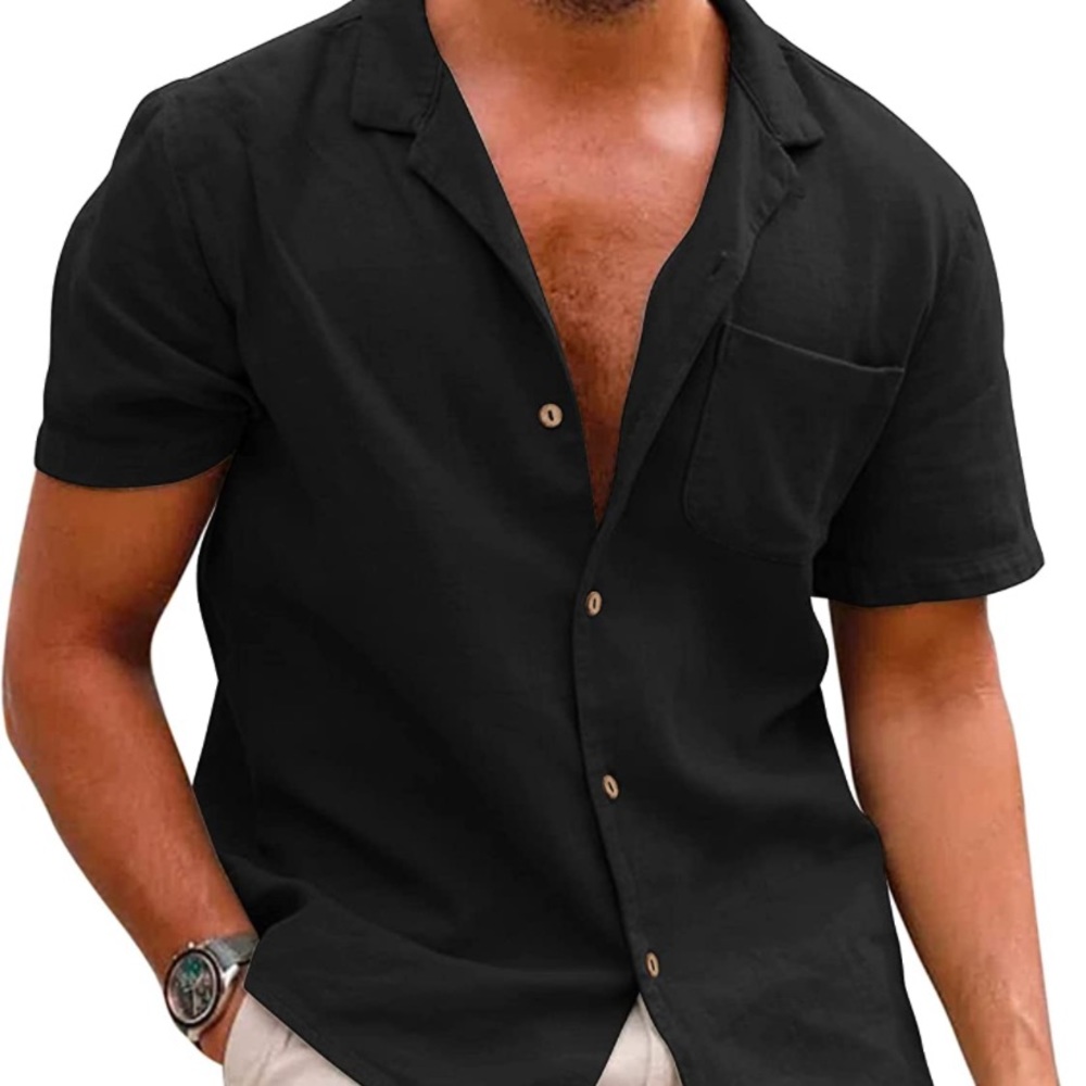 Mens Amazon cotton linen shirt / never worn